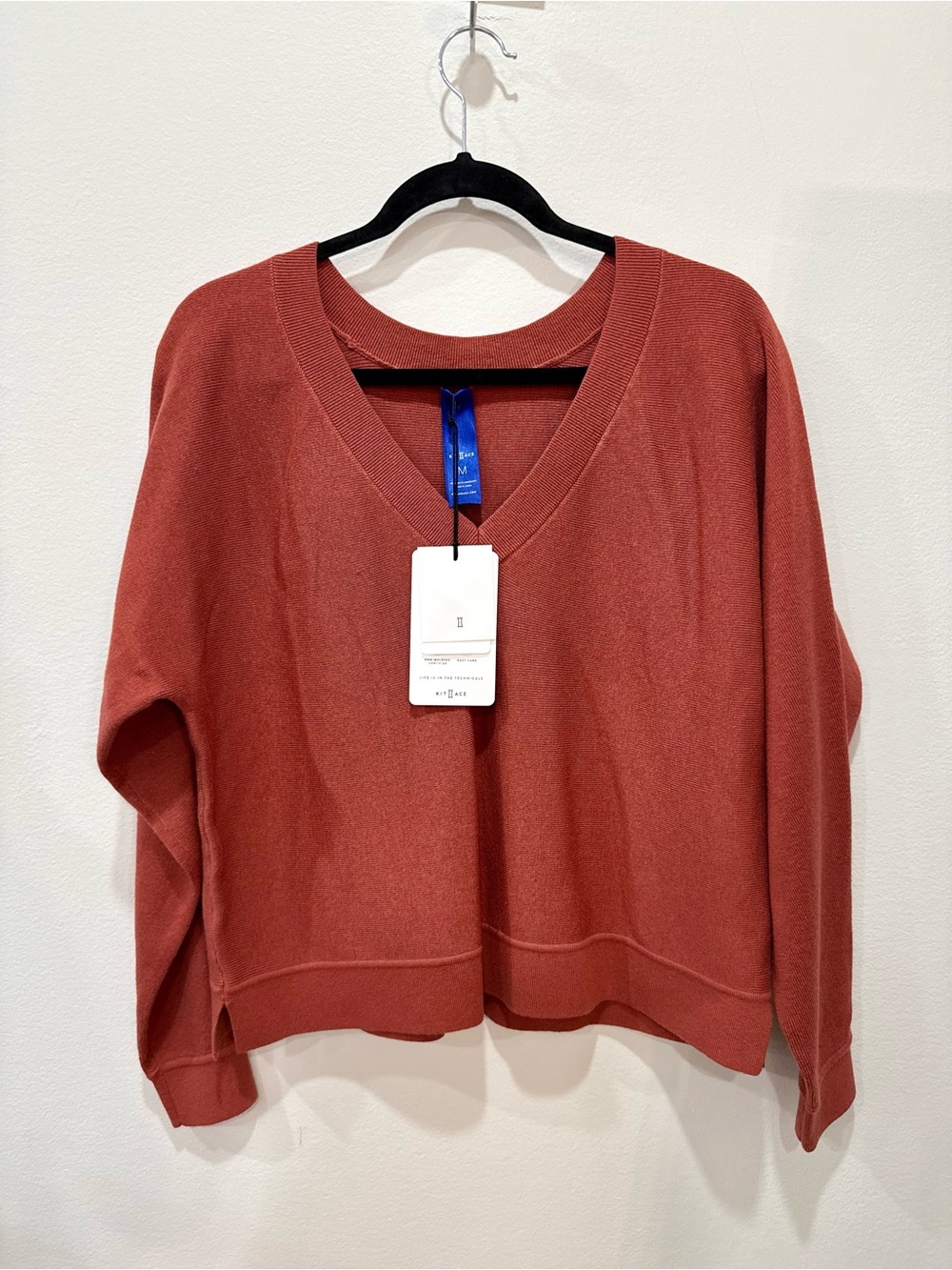 Rust V-Neck Women's Sweater